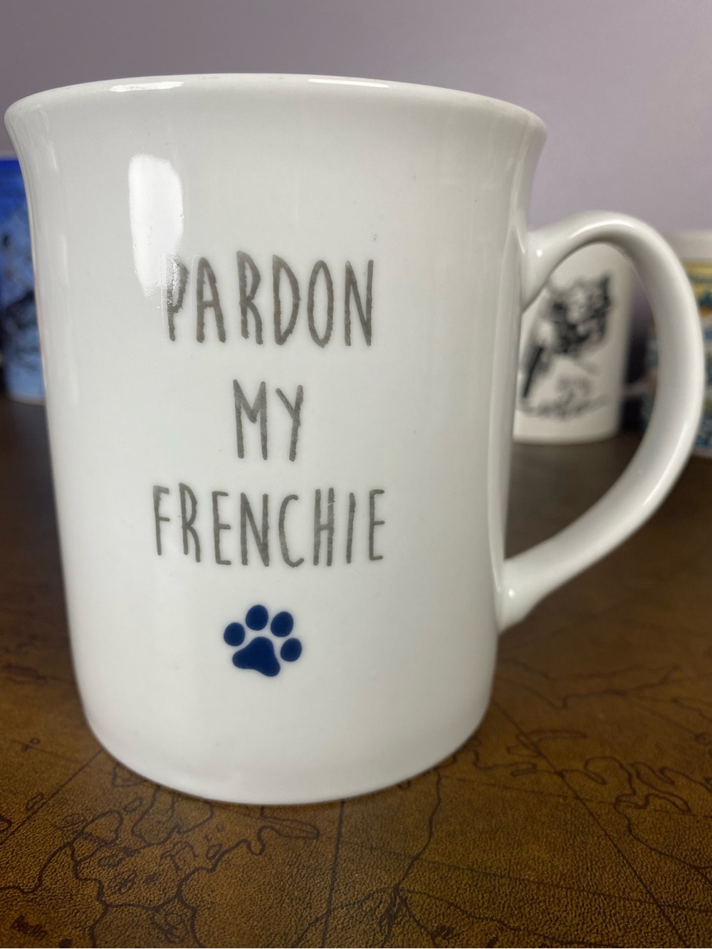 Fringe Studio Pardon My Frenchie Ceramic Coffee Mug 16oz Dog Paw Print